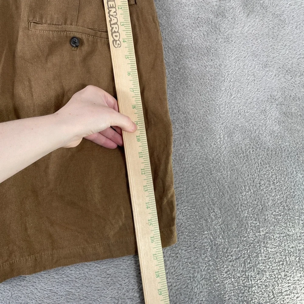 Banana Republic Linen Blend Shorts Mens 33 Brown Casual Summer Preppy Classic